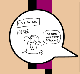 Lou Sez comic art and animation